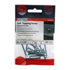 Self-Tapping Screw - Countersunk -Zinc